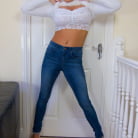 Michelle Thorne in 'Jeans and White Jumper'